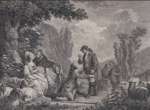 フォンローズの承認、1786 年。 作： Robert de Launay