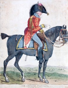 サー・ジョージ・プレヴォスト（イギリスの軍人、植民地行政官、カナダ総督）（カラー銅版画 作： Robert the younger Dighton