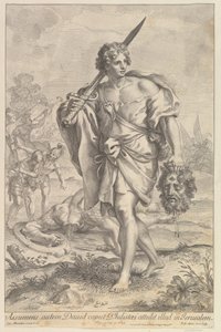 ゴリアテの頭を持つダビデ、1680-1743。 作： Robert van Audenaerde