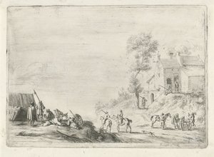 道路上の兵士 作： Robert van den Hoecke