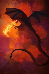 ファイヤードラゴン、2022年（デジタル） 作： Roberta Murray