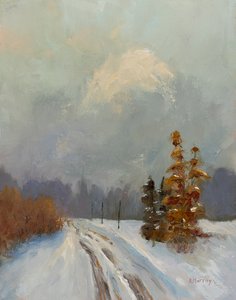 2023年9月の雪（油彩・パネル） 作： Roberta Murray