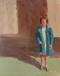 スクールガール、2023年（油彩、紙） 作： Roberta Murray