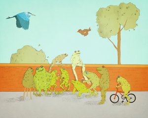 ヒキガエル・ブロック・パーティー、2020年（デジタル） 作： Roberta Murray