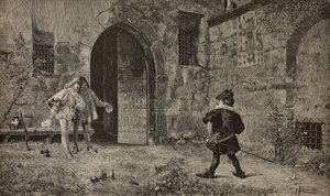ロベルト・フォンタナ（1844-1907）の絵画からのエングレーヴィング「L