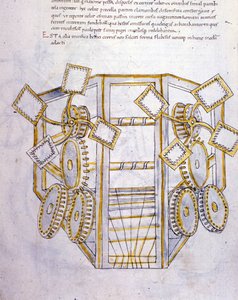 ロベルト・ヴァルトゥリオ（1405-1483？）の「De re Militari」からの挿絵。 作： Roberto Valturio