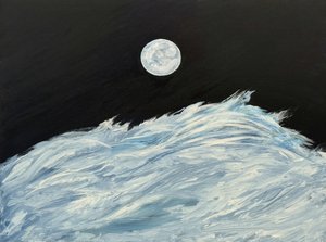 月明かりに照らされた海の波 作： RodMacIver