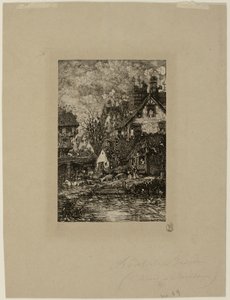 Revue Fantaisisteより 村に入る 作： Rodolphe Bresdin