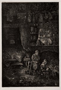 フランダースのインテリア 作： Rodolphe Bresdin