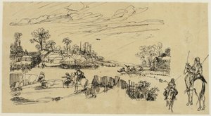 騎手と漁師 作： Rodolphe Bresdin