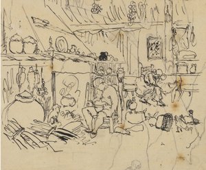 自宅での惨めさ 作： Rodolphe Bresdin