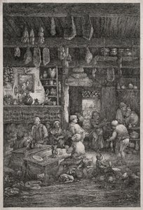 モルダビアのインテリア、1856年。