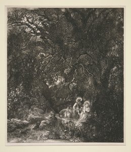 エジプトへの逃亡中の休息 作： Rodolphe Bresdin