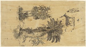 ヤシの木が 2 つのグループに分かれた学習シート 作： Rodolphe Bresdin