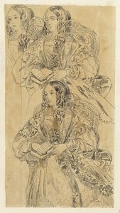 座る婦人の習作紙 作： ロドルフ・ブレディン