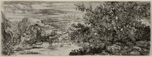 プールのそばの聖家族 作： Rodolphe Bresdin