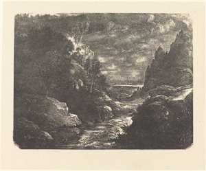 峡谷の小川 作： Rodolphe Bresdin