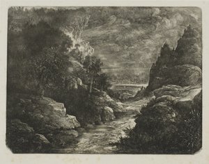 峡谷の小川 作： Rodolphe Bresdin