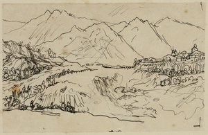 山の中の村 作： Rodolphe Bresdin