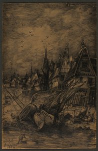 洗い流された船 作： Rodolphe Bresdin
