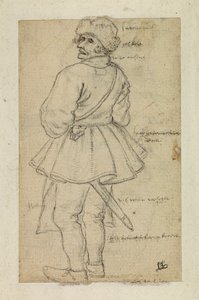 後ろから見た男（裏） 作： Roelandt Jacobsz and Bruegel Pieter the Elder Savery