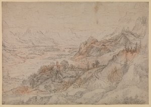 山の風景-チロルのインバレー、1607 作： Roelandt Jacobsz. Savery
