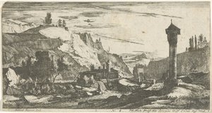 柱のある山岳風景 チロルの風景（連載タイトル） 作： Roelant Roghman