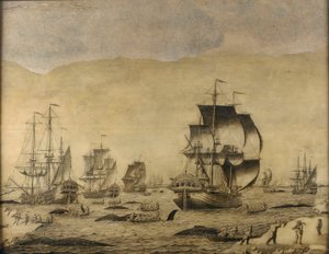 氷の中のオランダ人捕鯨船 作： Roelof van Salm