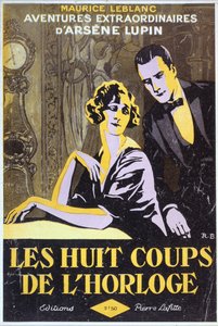 モーリス・ルブラン（1864-1941）の「アルセーヌ・ルパンの異常な冒険」より「時計の12打」の表紙。 作： Roger Broders