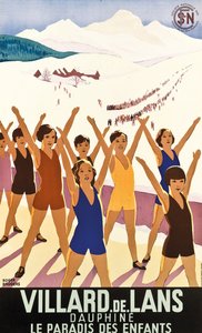 ヴィラール・ド・ランスの広告ポスター 作： Roger Broders