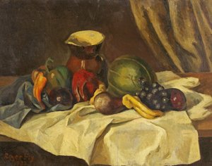 静物画-水差しのある果物 作： Roger Eliot Fry