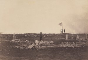 墓地、キャスカートの丘、1855年、1856年印刷（写真） 作： ロジャー・フェントン