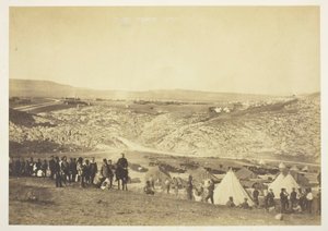 馬砲兵の野営地 作： Roger Fenton