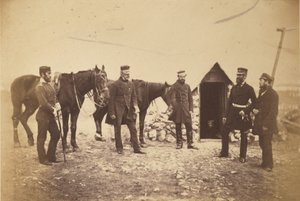 ギャレット少将と彼のスタッフの役員。 作： Roger Fenton