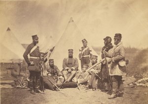 第89連隊の将校と兵士たち。 作： Roger Fenton