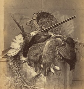[ジビエと銃のある静物］ 作： Roger Fenton