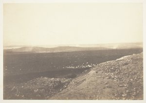 迫撃砲砲台のマメロンとマラコフ 作： Roger Fenton