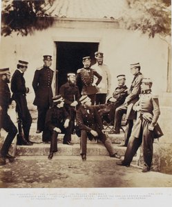 1855年のクリミア戦争に関連する52枚の写真のアルバムからの本部のスタッフ 作： Roger Fenton