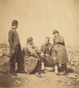 ズアーヴとラインの兵士たち。 作： Roger Fenton