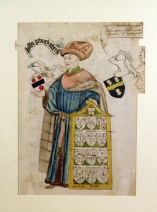 市会議員の服を着たジョン・ゲドニー 1450年頃 （水彩・紙 作： Roger Leigh