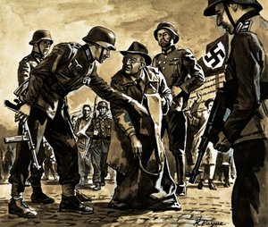 世界を笑わせた『裏切り者』」P・G・ウードハウス（紙にグワッシュ）