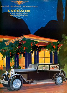 ポスター、ロレーヌ、Societe Generale Aeronautique、1928 年 作： Roger Soubie