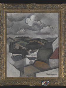 Paisagem com uma aldeia, as colinas além de Meulan (óleo sobre tela) 作： Roger de La Fresnaye