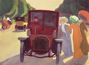 アカシアのある道1908（紙にガッシュ） 作： Roger de La Fresnaye