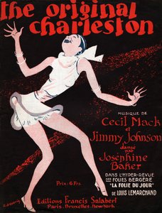 雑誌「ラ・フォリー・デュ・ジュール」のジョセフィン・ベイカー。 1927年（イラスト） 作： Roger de Valerio