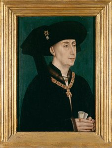 善良なるフィリップ (パネルに油彩) 作： Rogier van der (after) Weyden