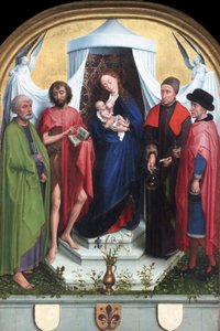 マドンナと聖人ピーター、バプテストのジョン、聖人コスマス、ダミアン 作： Rogier van der Weyden