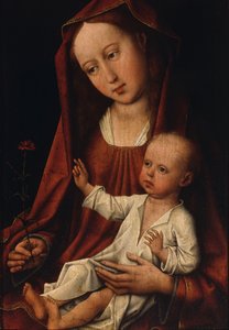 カーネーションを持つ聖母（パネルに油彩） 作： Rogier van der Weyden