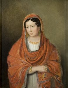 婦人の肖像」1820年頃（ミルボードに油彩