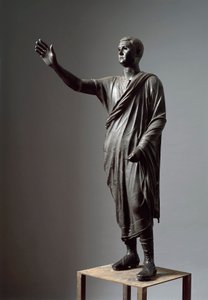Aule Metele, Arringatore, The Orator, ブロンズ像, 紀元前80年, Pila (Perugia)より 作： Roman